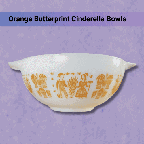 Orange Butterprint Cinderella Bowls