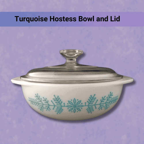 Turquoise Hostess Bowl and Lid