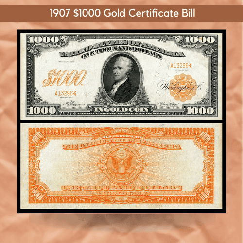 1907 $1000 Gold Certificate Bill