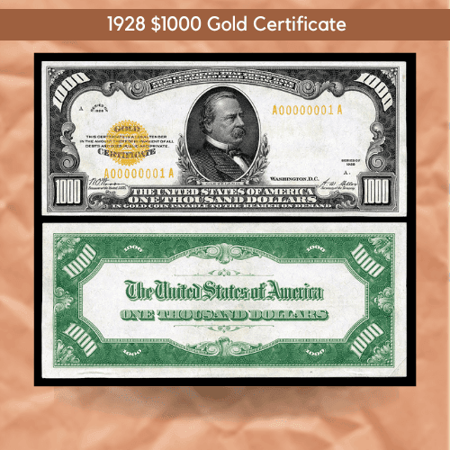 1928 $1000 Gold Certificate