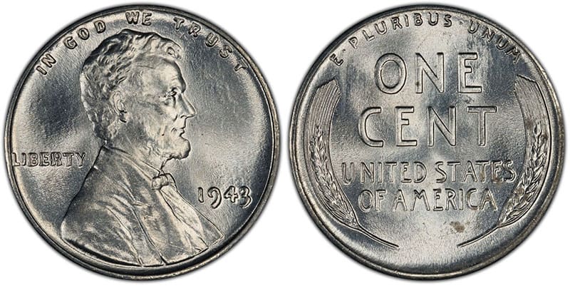 1943 Steel Penny Value - Double Die Obverse (DDO) error