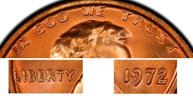 1972 Doubled Die Obverse Lincoln Memorial Cent
