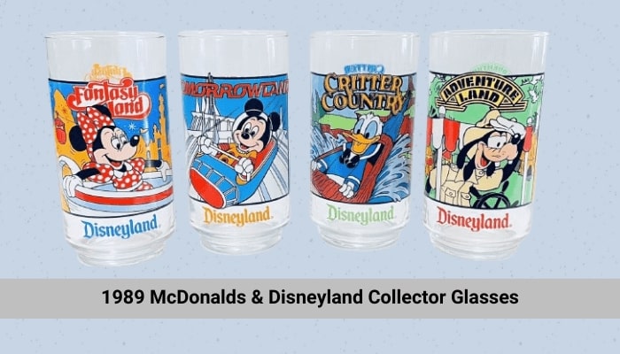 1989 McDonalds _ Disneyland Collector Glasses