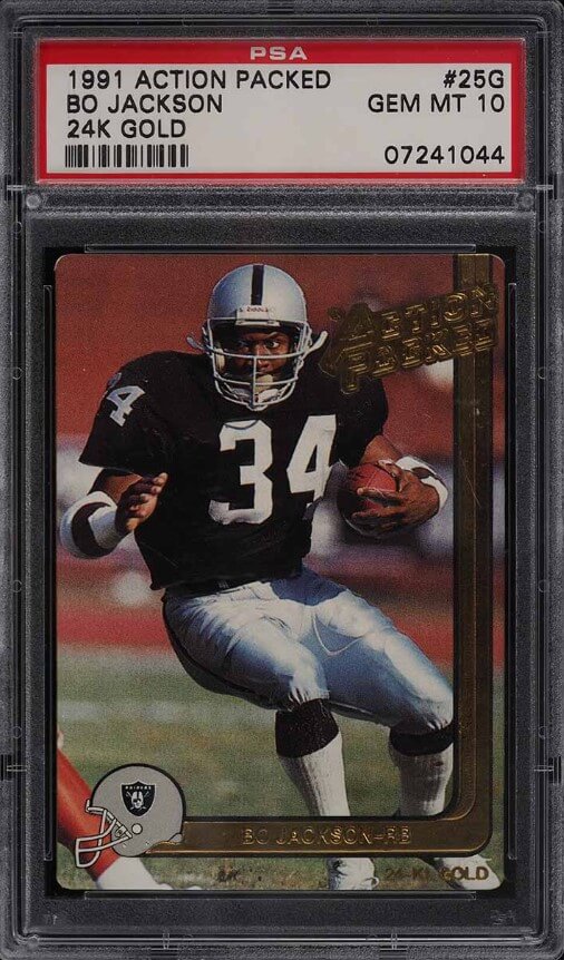 1991 Action Packed 24kt Gold Bo Jackson #25G