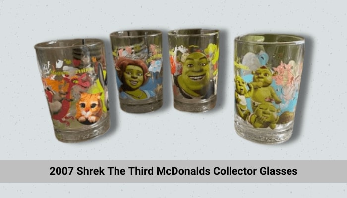 2007 Shrek The Third McDonalds Collector Glasses