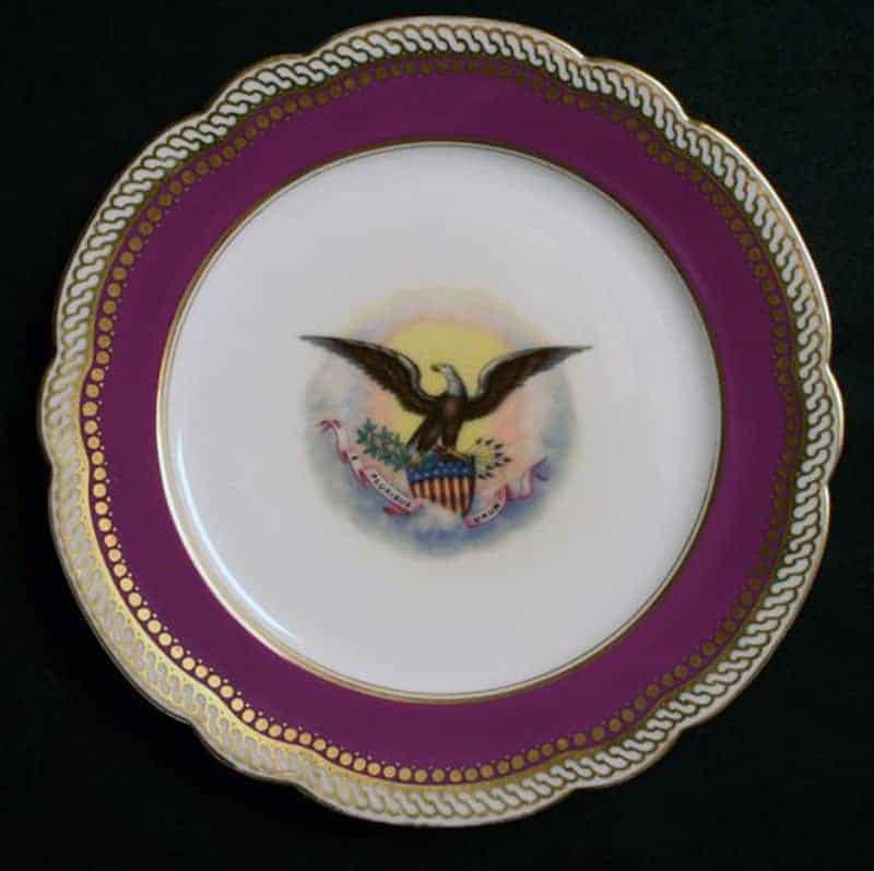 Abraham Lincoln White House Limoges Porcelain Dinner Plate