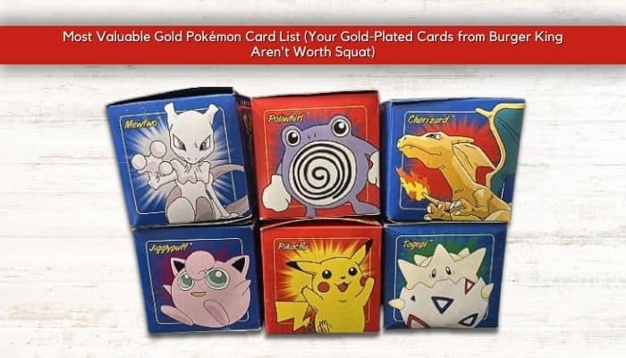 Full Set of 1999 23 carat Pokemon Gold Plated Bar Card
