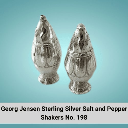 Georg Jensen Sterling Silver Salt and Pepper Shakers No. 198