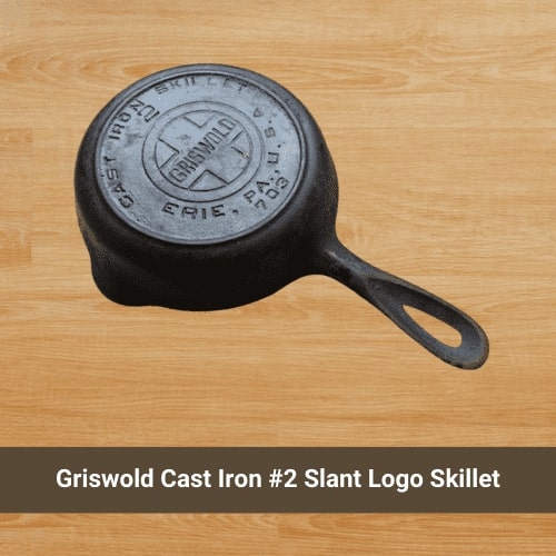 Griswold Cast Iron #2 Slant Logo Skillet w SmokeFire Ring