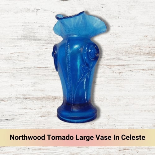 Northwood Tornado Large Vase In Celeste
