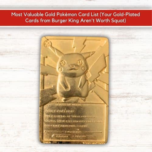 Pikachu 1999 23 carat Gold Plated Bar Card