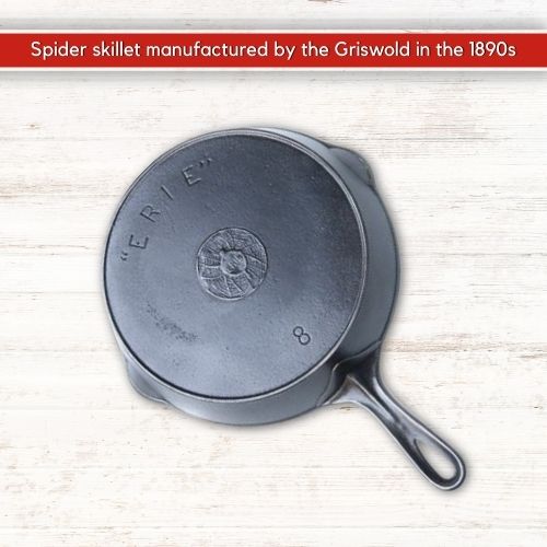 Spider skillet manufactured by the Griswold in the 1890s