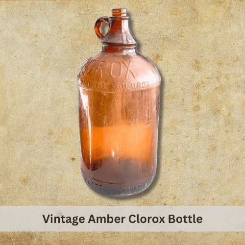 Vintage Amber Clorox Bottle 1950s