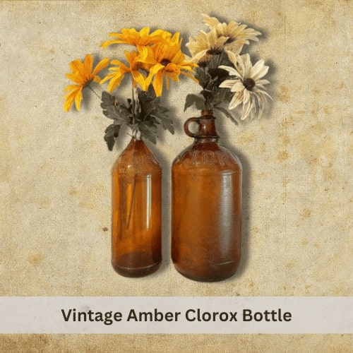 Vintage Amber Clorox Bottles