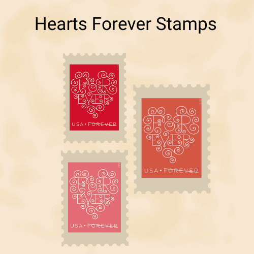 Hearts Forever Stamps