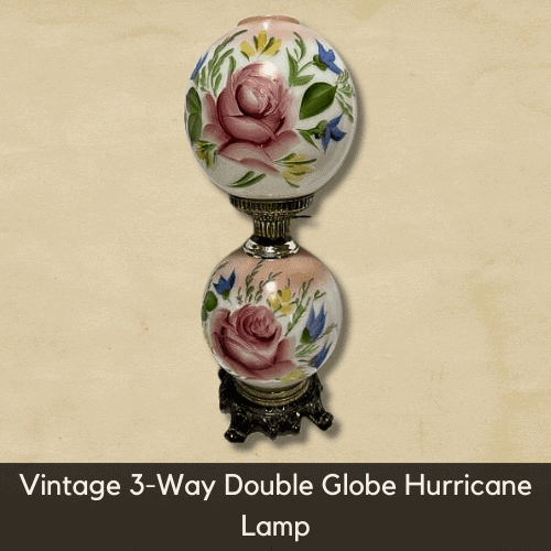 Antique Electric Hurricane Lamps Value - Vintage 3-Way Double Globe Hurricane Lamp
