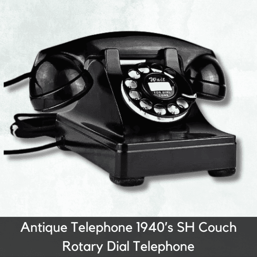 Antique Telephones Value - Antique Telephone 1940's SH Couch Rotary Dial Telephone