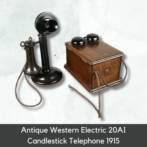 Antique Telephones Value - Antique Western Electric 20AI Candlestick Telephone 1915
