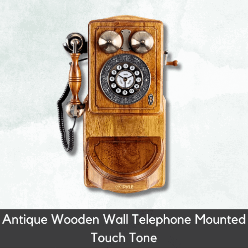 Antique Telephones Value - Antique Wooden Wall Telephone Mounted Touch Tone