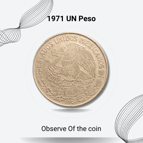 1971 Un Peso obverse