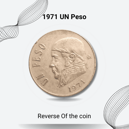 1971 Un Peso Reverse