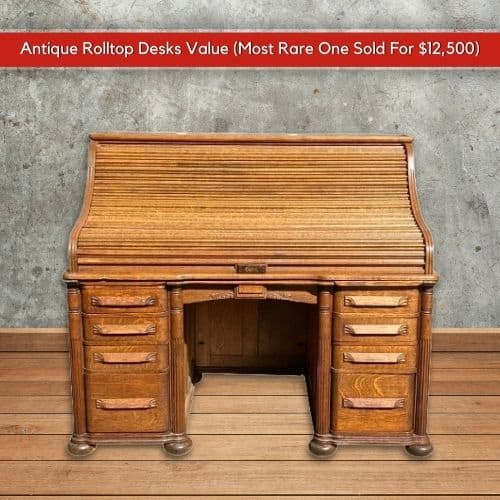 Antique 19th Century American Oak Rolltop Desk