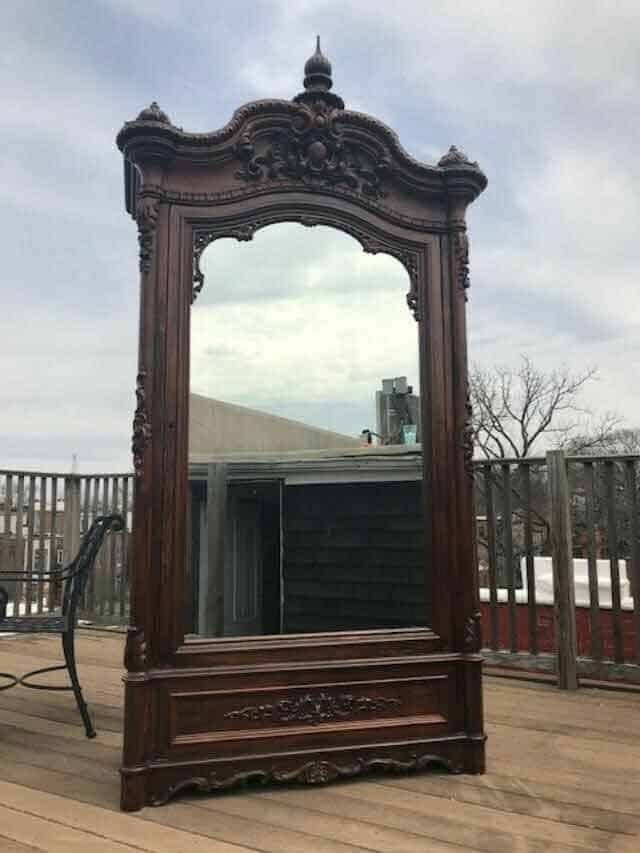 Antique Victorian Rococo Revival Rosewood Armoire Belter Meeks Mallard — $4,900