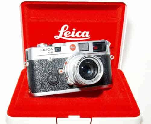 Leica M6 silber, OVP mit Box, mit Elmar 2,8 + Zubehör