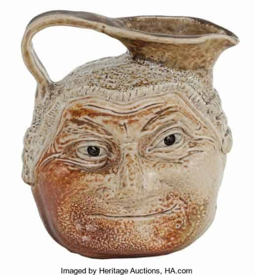 Martin Brothers Stoneware Barrister Double Sided Face Jug – $5,975