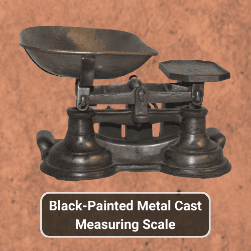 Black Painted Metal Cast Measuring Scale