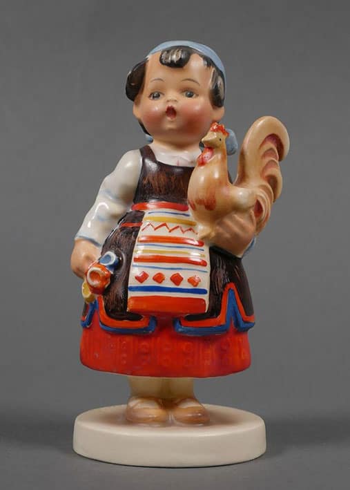 Bulgarian Girl with Rooster (Hum 809 TMK1)