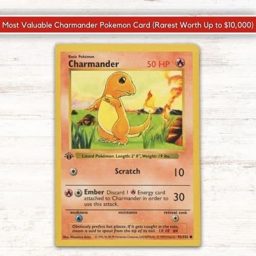 Charmander First Edition Shadowless Base Card