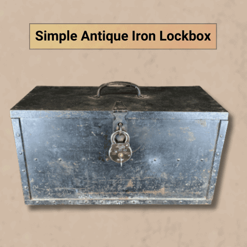 Simple Antique Iron Lockbox