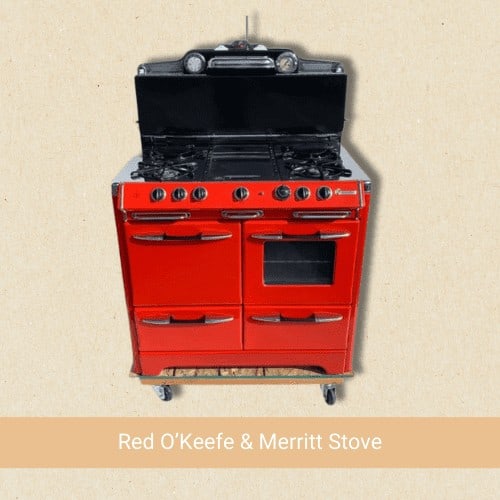 Red O’Keefe _ Merritt Stove, 1948, is selling for $12,950