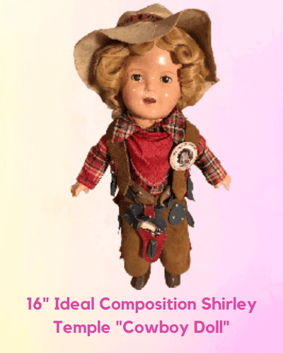 16 Ideal Composition Shirley Temple Cowboy Doll