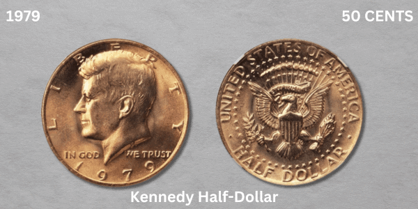 1979 Half Dollar Value - Features of the 1979 Kennedy half-dollar coin