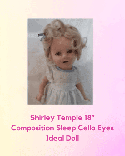 Shirley Temple 18” Composition Sleep Cello Eyes Ideal Doll