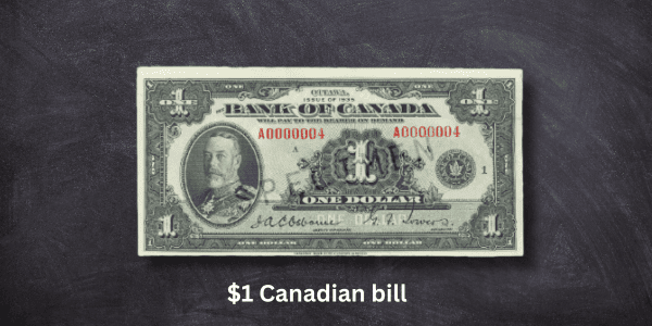 $1 Canadian bill