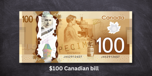 Most Valuable Canadian Bills - $100 Canadian bill reverse side