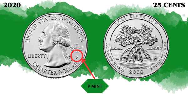 2020 Salt River Bay Quarter Value - 2020-P coin from the Philadelphia Mint