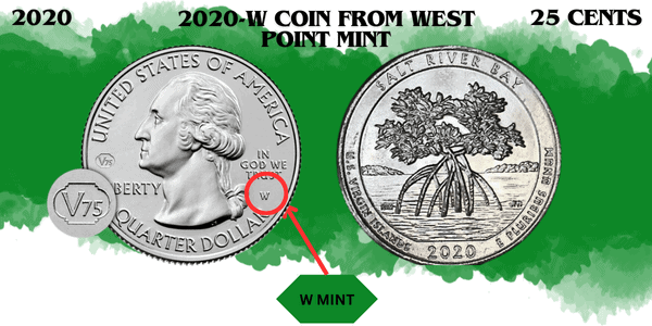 2020 Salt River Bay Quarter Value - 2020-W coin from West Point Mint