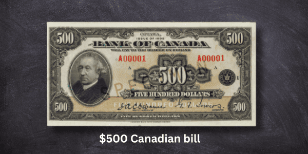 $500 Canadian bill