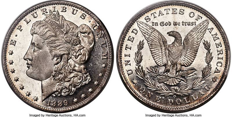 1889 Silver Dollar Value - 1889-O MS65