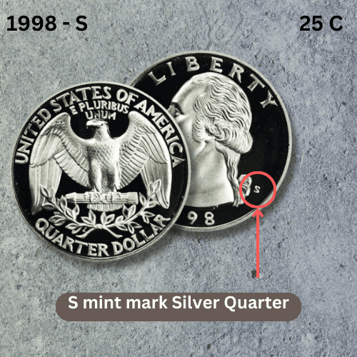 1998 Quarter Value - 1998-S mint mark Silver Quarter value