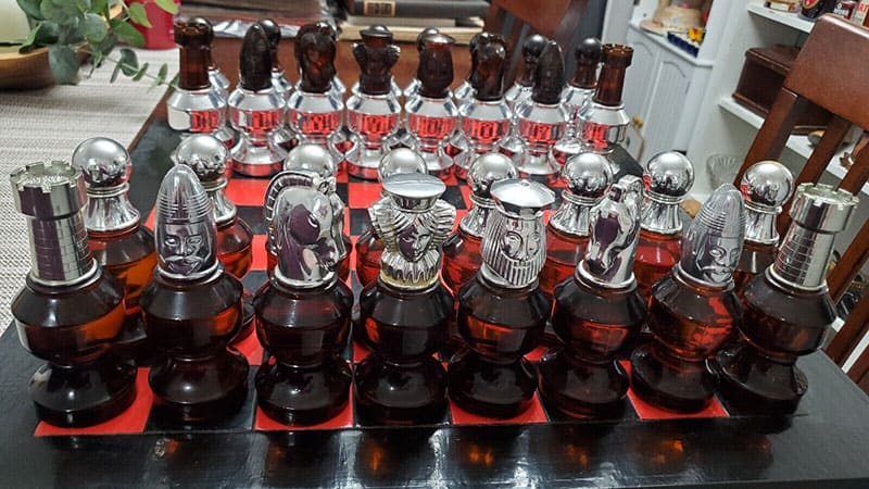 Most Valuable Avon Bottles - Avon Chess Set and Board Cologne Bottles