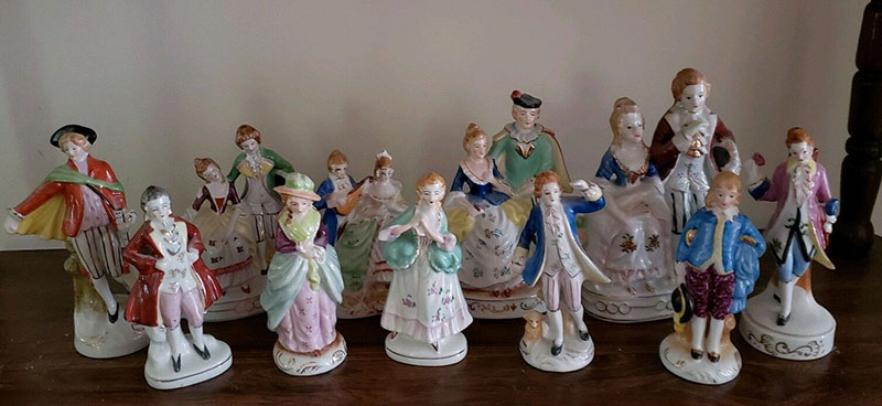 Most Valuable Occupied Japan Figurines - Vintage 11 Victorian Dancing Occupied Japan Figurines