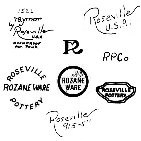 Most Valuable Pottery Marks - Roseville Pottery Mark