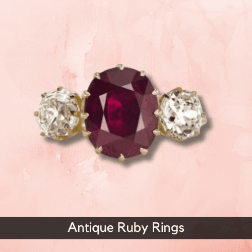 Antique Ruby Rings Background