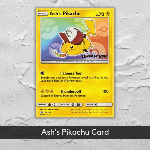 Ash’s Pikachu cards