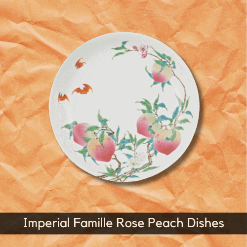 Rare Dishes Worth Money - Imperial Famille Rose Peach Dishes